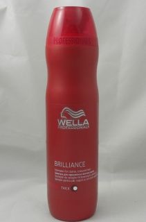 Wella Brilliance Shampoo for Coarse & Colored Hair, Salon Product 10.1 