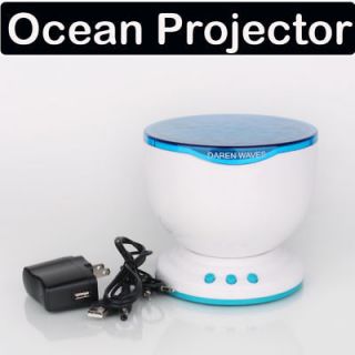 ocean sea waves led night light projector speaker lamp from