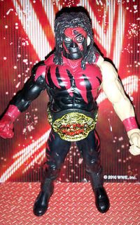WWE Kane Red Masked Wrestling Action Figure w/ Championship Belt Jakks 