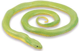 Safari Ltd 257729 Rough Green Snake Realistic Poisonous Toy Reptile 