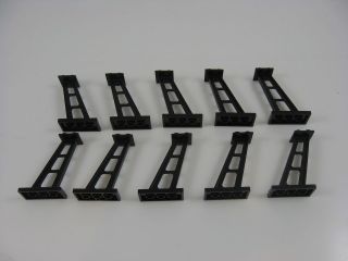 10 LEGO Black Train Monorail Bridge Supports 2x4x5 Stanchion Inclined