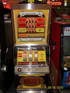 bally 800 series 25 cent 3 pay line slot machine