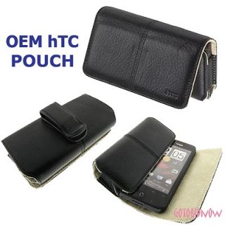 OEM Verizon HTC Trophy Rhyme Soft Leather Case Swivel Holster Phone 
