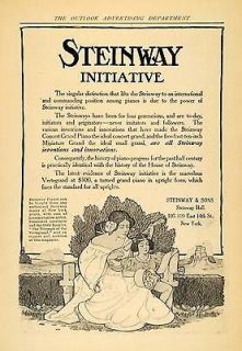 1907 Ad Steinway Pianos Vertegrand Art Nouveau   ORIGINAL ADVERTISING