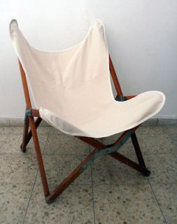 Vintage Hardoy Wooden Butterfly Folding Chair Mid Century Eames Nelson 