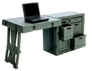 pelican hardigg field desk od green excellent condition time left