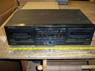 pioneer stereo dual tape deck ct w501r one day shipping