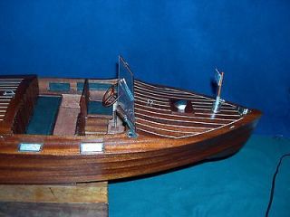 Cris Craft Scale Model Ship Mahogany Wood Finised Linseed Oil