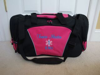 personalized medic emt ems paramedic nurse duffel bag time left