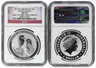 Newly listed 2013 P Australia Silver Kookaburra NGC MS69 One of first 