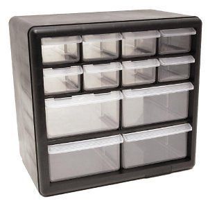 12 Drawer Plastic Parts Tools Crafts Storage Organizer Bin Box