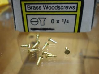 Solid Brass Wood SCREWS Size 0x1/4 Long Countersunk clock barometer 