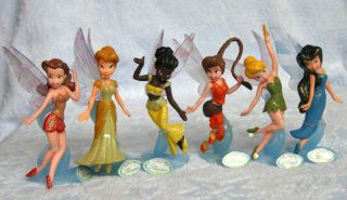 Disney Peter Pan tinkerbell figure figurine set of 6 pcs UK
