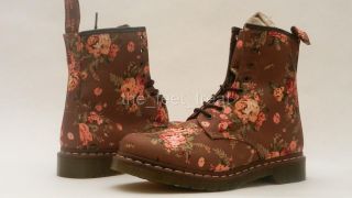 NEW IN BOX WOMENS DR. MARTENS 1460 W VICTORIAN FLOWERS US 11 TAUPE 