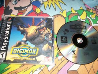 Digimon World 1 PS1 Complete Black Label Playstation 1 game RARE