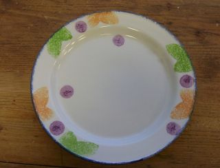 Steelite Purple Dot Leave Sponge Paint Dinner Plate Restaurant Ware 