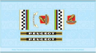 Peugeot PX 10 Bicycle Decals   Transfers   Stickers   Set 1