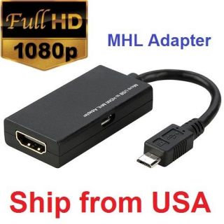 For Samsung MHL Adapter Micro USB to HDMI Galaxy S2 Skyrocket Galaxy 