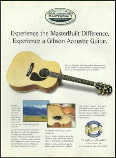 THE GIBSON J 45 ROSEWOOD MASTERBUILT ACOUSTIC GUITARS AD 8X11 