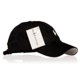 Polo Casual Outdoor Golf Sport Ball Classic Cap Hat   Black(White)