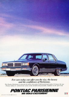 1986 Pontiac Parisienne   Classic Vintage Advertisement Ad H13