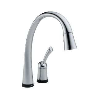 Delta 4380 DST Pilar Single Handle Chrome Kitchen Faucet with Spray