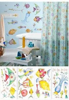 Roommates Sea Creatures Peel And Stick Applique Wall Decal Set New in 
