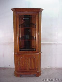 21532 tell city solid oak corner china cabinet time left
