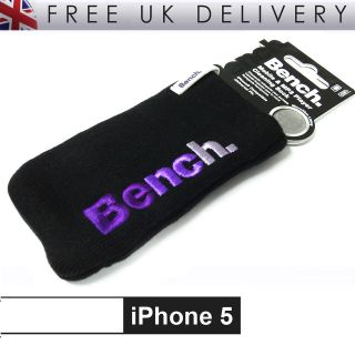   BENCH Phone Sock For Apple iPhone 5 / Microfibre Lining Black & Purple