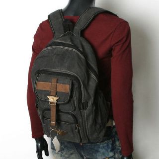mens vintage look military backpack sling bag 3203 black