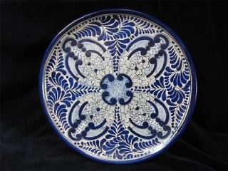   Blue & White handpainted Decorated Charge Plate Wall Mount Mexico