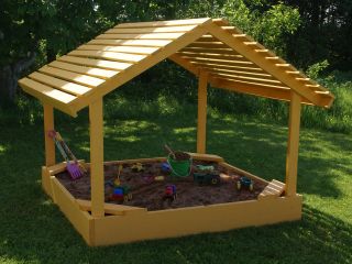   to build a 6 x 6 covered sandbox sand box. Playground equipment