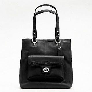 NWT COACH Penelope North South Black Leather Tote Purse F19264 retail 