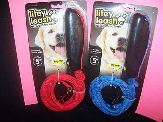   LIGHTED LEASH_5 ft._STEADY or BLINKING LED LIGHTS_night safety_(#4788