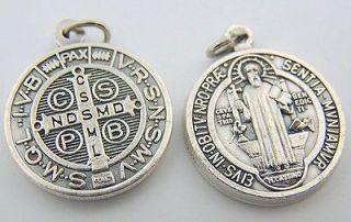 Lot of 2 Silver Plate Saint Benedict Protection from Evil Rosary 