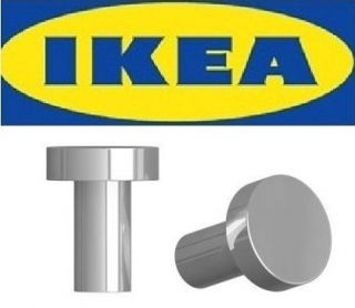 ORIGINAL IKEA ATTEST KNOBS DOOR HANDLES 2 PCS STAINLESS STEEL Brand 