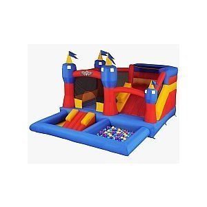 Blast Zone Misty Kingdom Inflatable Bouncer Water Park with Slide and 