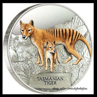 2011 EXTINCT Tasmanian Tiger 1oz Silver Proof Coin Perth Mint
