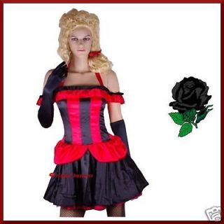 Wild West Saloon Girl Bar Maid Wench Moulin Rouge Fancy Dress Costume 