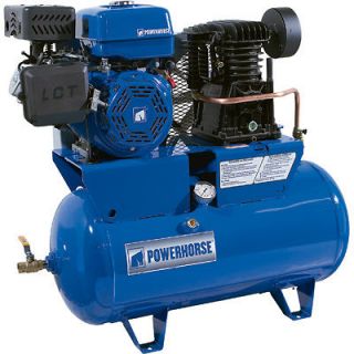 powerhorse gas powered stationary air compressor new 30 gallon 414cc