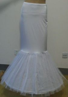 New White Mermaid Petticoat/Underdress/Underskirt/Slip Prom/Wedding 