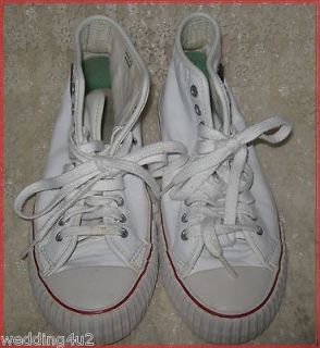 PF FLYERS POSTURE FOUNDATION TENNIS SHOES HIGHTOP WOMAN 9.5 WHITE