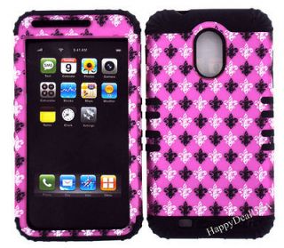 Hybrid Silicone+Cover Case for T Mobile Samsung Galaxy S2 T989 BK 