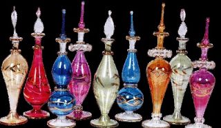 lot 10 handmade egyptian perfume bottles glass gift p1 m