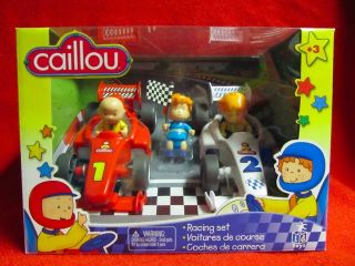 caillou play racing set car toy new ideal gift for