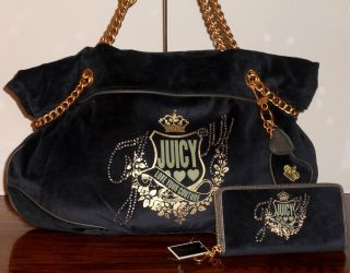 Juicy Couture Love Your Couture Duchess Hobo with Wallet Set on Blue 