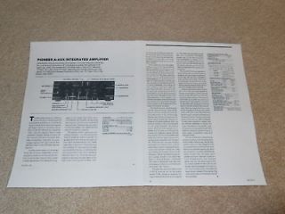 pioneer a 88x amplifier review 2 pgs 1985 full test