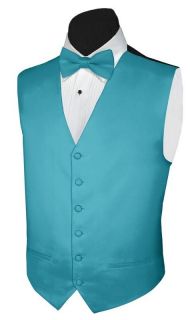 New Mens SATIN Tuxedo Suit Vest and Bow Tie All Sizes Various Colors