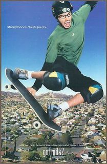 Bob Burnquist Got Milk 2003 print ad / comic ad, skateboarding
