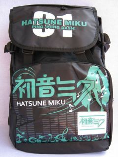 vocaloid hatsune miku backpack school bag black bag new from